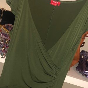 Dorothee Biss Large Green Spandex Wrap Dress